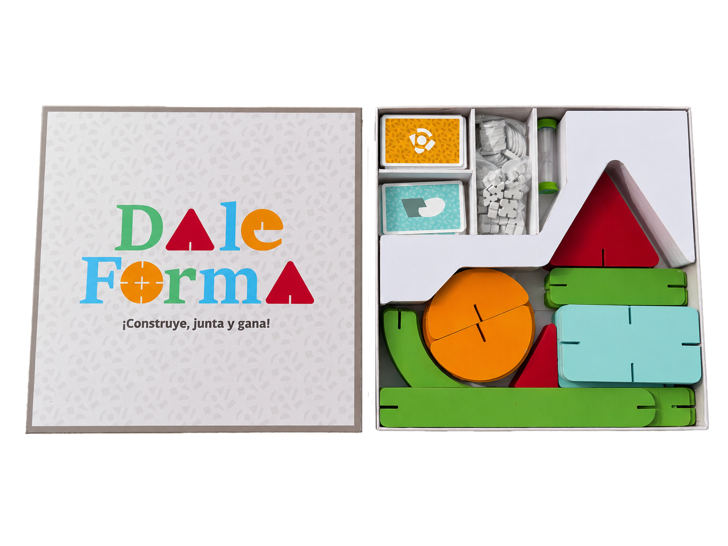 Piezas de Dale Forma sobre la mesa